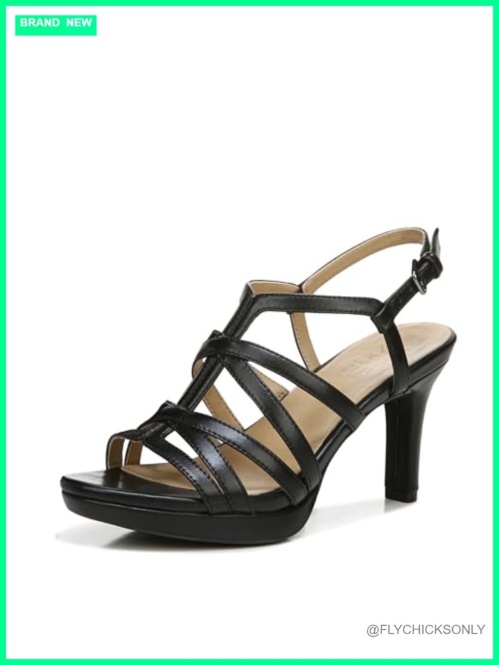 Naturalizer Baylor Strappy High Heel Sandal Platform Cutout